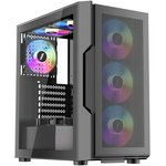 1STPLAYER TRILOBITE T7-P Black / ATX / 4x120mm LED fans / T7-P-BK-4F1