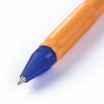 Ручка шариковая масляная ОФИСМАГ, СИНЯЯ, корпус оранжевый, узел 0,7 мм ...