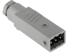 Фото 1/5 932143106 STAS 3 N grey, ST IP54 Grey Cable Mount 3P + E Industrial Power Plug, Rated At 16A, 250 V dc, 400 V ac