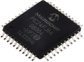 Фото 1/3 PIC24FJ64GB004-I/PT, PIC24FJ64GB004-I/PT, 16bit PIC Microcontroller, PIC24FJ, 32MHz, 64 kB Flash, 44-Pin TQFP