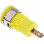 23.3000-24, Yellow Female Banana Socket, 4 mm Connector, Tab Termination, 24A ...