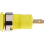 23.3000-24, Yellow Female Banana Socket, 4 mm Connector, Tab Termination, 24A ...