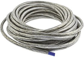 RAY-101-7.5(100), Expandable Braided Copper Silver Cable Sleeve, 7.5mm Diameter, 100m Length, RayBraid Series