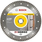 Алмазный диск BOSCH Standard for Universal Turbo, универсальный, 230мм, 2.5мм ...