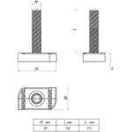 Болт Т-образный STRUT М10х50 EKF sttbm10x50