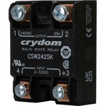 CSW2425K, CSW Series Solid State Relay, 25 A Load, Panel Mount, 280 V ac Load ...
