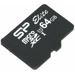 Карта памяти 64Gb MicroSD Silicon Power Elite (SP064GBSTXBU1V10)