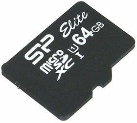 Фото 1/2 Карта памяти 64Gb MicroSD Silicon Power Elite (SP064GBSTXBU1V10)