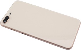 Фото 1/2 Задняя крышка (корпус) в сборе с рамкой для Apple iPhone 8 Plus розовая (Rose Gold)
