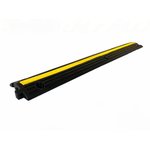 1m Black/Yellow Cable Cover in Rubber, 20mm Inside dia.