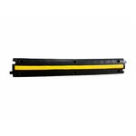 1m Black/Yellow Cable Cover in Rubber, 20mm Inside dia.