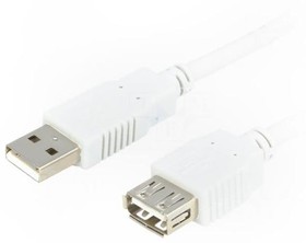 Фото 1/2 BQC-USB2AAF/2, Кабель, USB 2.0, гнездо USB A, вилка USB A, 2м, светло-серый