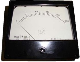 Головка измерительная Амперметр, размер 120x105 мм, 200мкА, марка М24, точность 1.5