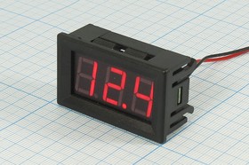 Головка измерительная Вольтметр, размер 45x26 мм, 100В, марка V56D-R-BOX