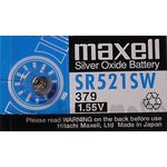 Батарейка, напряжение 1.5 В, 5.8x2.15, SW, G0/SR521SW/SR63/379, MAXELL