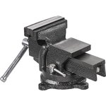 SQ1026-0131, Тиски слесарные, поворотные, c наковальней, 100 мм, "Рубин" ...