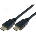 AK-330107-020-S, Cable; HDMI 2.0; HDMI plug,both sides; 2m; black