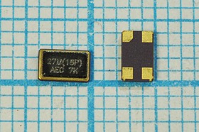 Кварцевый резонатор 27000 кГц, корпус SMD04025C4, нагрузочная емкость 18 пФ, точность настройки 30 ppm, стабильность частоты 30/-20~70C ppm/