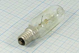 Фото 1/3 Лампа накаливания, напряжение 220 В, цоколь E14, мощность 25 Вт, 25x83 мм, РНЦ215-225-25