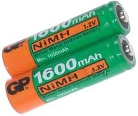 Аккумуляторная батарея 1,2В, емкость 1600мАч, AAHC, тип NiMH, GP