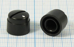 Ручка круглая диаметр 13.5мм, диаметр регулятора 6.0мм, пластик, черный, CP-ER3; №9922 ручка d6,0z18\13,5x11,5\ пл\чер\\CP-ER3