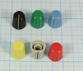 Ручка, внутренний диаметр d6,0, 18 зубцов, размер 14x15,2, пластик, серый, CP-RB-5