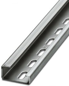 Фото 1/6 1201002, Steel Perforated DIN Rail, G Compatible, 2m x 32mm x 15mm