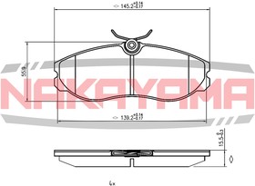 P0175NY, Торм.колодки пер. Nissan Terrano II 93-