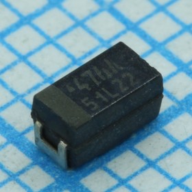 TR3A476K6R3C0800, (чип тант.6.3В 47мкФ 10% A L.ESR), ЧИП-конденсатор танталовый твердотельный SMD 6.3В 47мкФ +10% типоразмер А