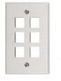 45-5637-BU, Connector Accessories Standard Datacom Wall Plate White Bulk