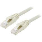 Patch cable, RJ45 plug, straight to RJ45 plug, straight, Cat 6A, S/FTP, LSZH, 2 m, gray
