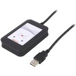 T4DT-FB2BEL, Считыватель RFID, 4,3-5,5В, USB, антенна, Дальность: 100мм, 120мА