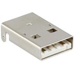 1-1734028-1, USB Connectors USB CONN PLUG RA SMT POST 1.1 REEL