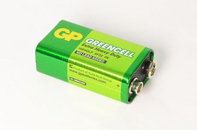 Фото 1/3 Батарейка, напряжение 9 В, 16x26x47, 6PF22/крона, GP GREENCELL