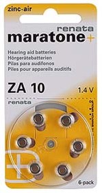 Батарейка, напряжение 1.4 В, 100мАч, 5.8x3.6, Zn, ZA10/PR70/renata