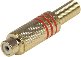 RP-417G, RCA JACK красный на кабель (металл)