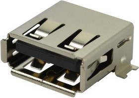 Фото 1/2 UJ2-AH-1-SMT-TR, USB Connectors USB Jack 2.0 A type 4pin Horz SMT