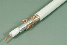 Коаксиальный кабель рк75, сечение 1x0,724, RG6/U, медь, белый