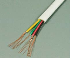Телефонный кабель, сечение 4x0,125, тип ТС-4, белый