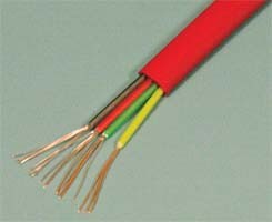 Телефонный кабель, сечение 4x0,125, тип ТС-4, красный