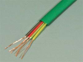 Телефонный кабель, сечение 4x0,125, тип ТС-4, зеленый