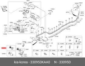 33095-3KAA0, Фильтр топливный HYUNDAI Sonata (10-) (LPG) тонкой очистки OE