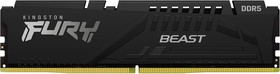 Фото 1/10 Модуль памяти Kingston 32GB U-DIMM DDR5 , 5600МГц, CL40, FURY Beast Black