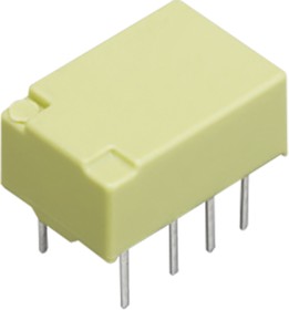 Фото 1/2 AGQ20T24, PCB Mount Non-Latching Relay, 24V dc Coil, 9.6mA Switching Current, DPDT