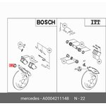 A0004211148, Ремкомплект суппорта MERCEDES Vito (W638) заднего OE