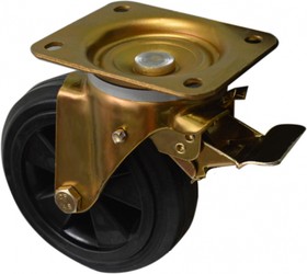 4003200-KU-ANODE, Wheel for dumpster container d=200mm 185kg platf. rotary with IFC brake