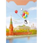 Папка-конверт География на кнопке А6 Москва Кремль 12 шт в упаковке A1856 MK
