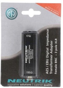 Фото 1/2 Neutrik NADITBNC-MX адаптер AES/EBU, BNC 75Ом вход - XLR male штекер 110Ом выход