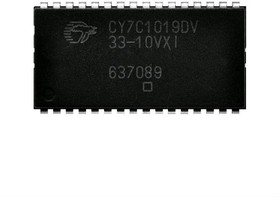 CY7C1019DV33-10VXI, ИС, SRAM, 1Мбит, 128К x 8бит, 10нс время доступа, параллельный интерфейс, 3В до 3.6В питание, SOJ-32