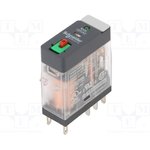 Interface relay 2 Form C (NO/NC), 6300 Ω, 5 A, 120 V (AC), RXG22F7